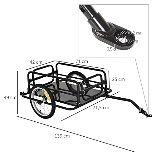 Heavy-Duty Bike Cargo Trailer with Hitch