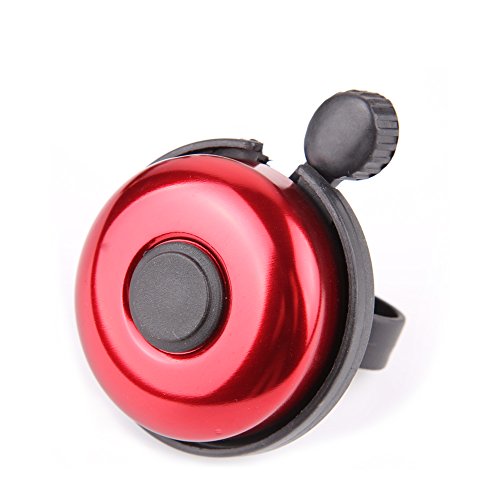 Loud Aluminum Bike Bell for Kids & Adults (Red)