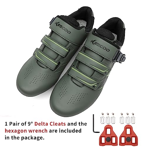 Peloton & SPD Compatible Cycling Shoes - Green, Unisex, Size 11