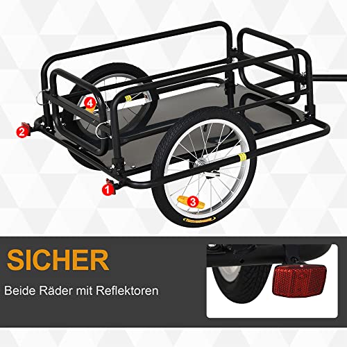 Heavy-Duty Bike Cargo Trailer with Hitch
