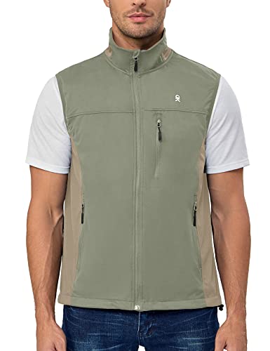 Men's Windproof Cycling Softshell Vest - Sage