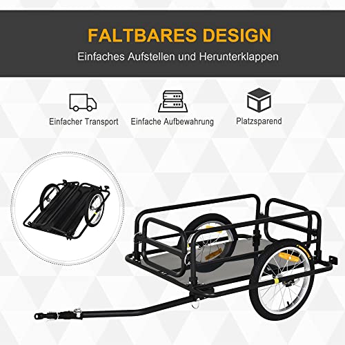 Heavy-Duty Bike Cargo Trailer with Hitch