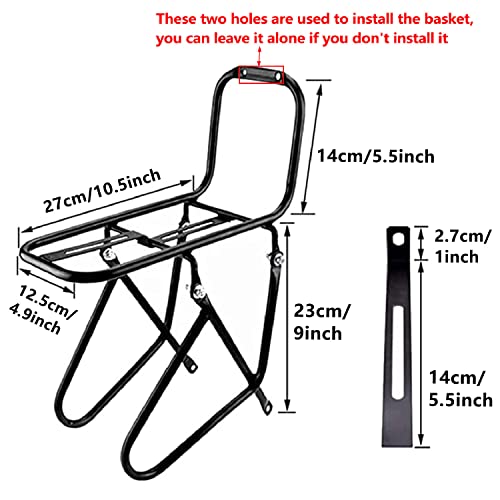 Aluminum Bicycle Front Rack with 15KG Capacity
