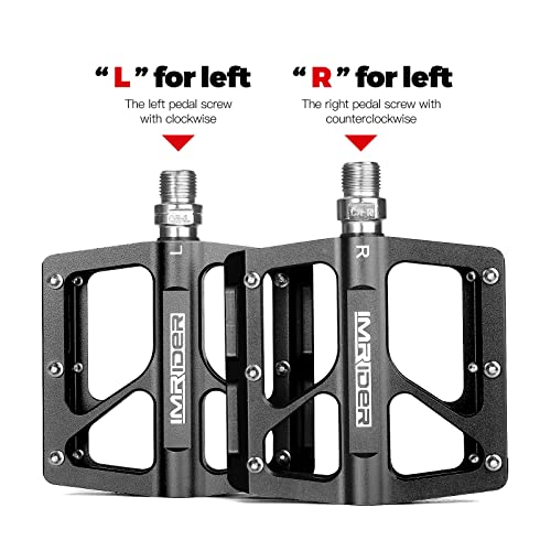 Imrider Aluminum Flat Pedals for Mountain and Road Bikes
