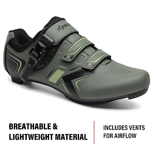 Peloton & SPD Compatible Cycling Shoes - Green, Unisex, Size 11