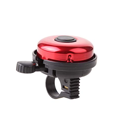 Loud Aluminum Bike Bell for Kids & Adults (Red)