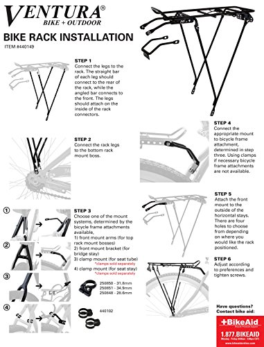 Adjustable Bicycle Carrier Rack - Ventura