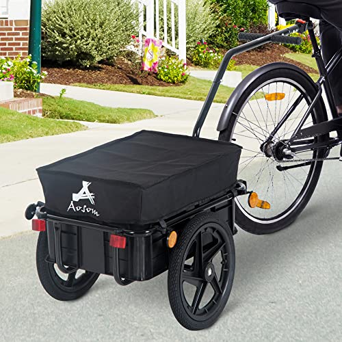 Aosom Bike Cargo Trailer with Waterproof Cover