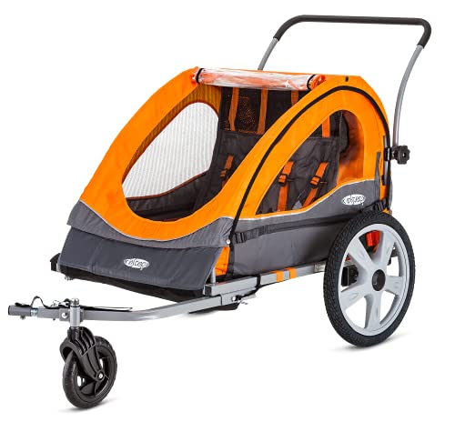 Quick-N-EZ Double Bike Trailer/Stroller/Jogger, Orange