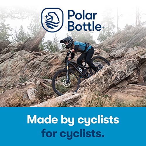 15oz Polar Bottle for Mountain Bikes - White/Charcoal