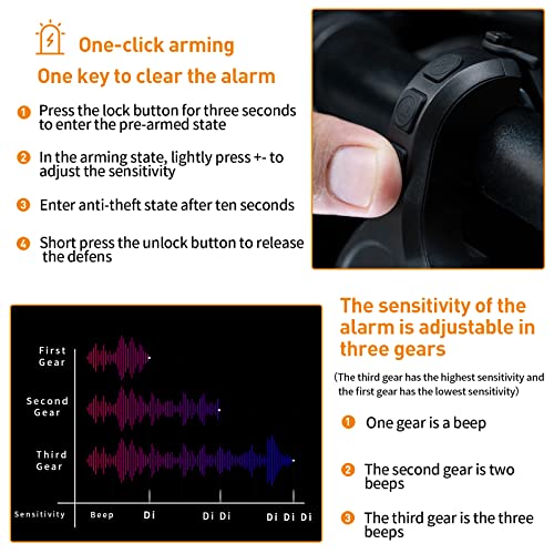 Adjustable 80-130DB Electric Bike Horn & Bell