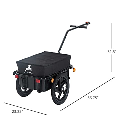 Aosom Bike Cargo Trailer with Waterproof Cover