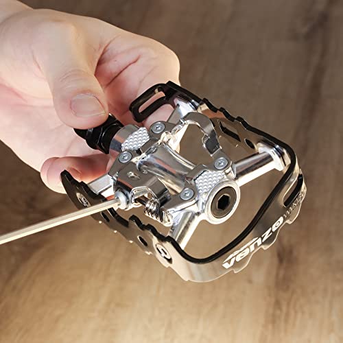 VENZO Dual-Platform Clipless Pedals for Cycling