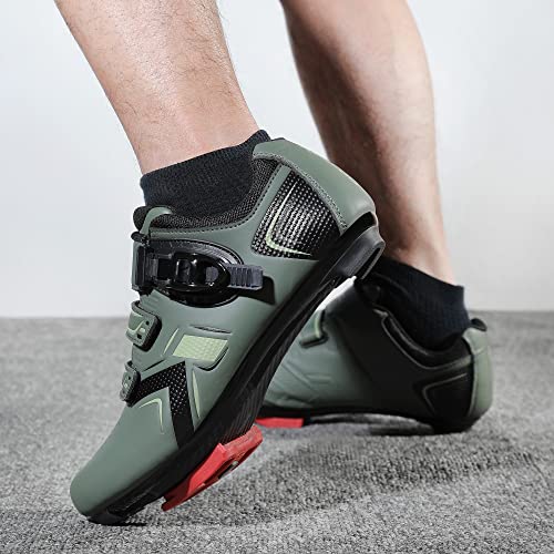 Peloton & SPD Compatible Cycling Shoes - Green, Unisex, Size 11