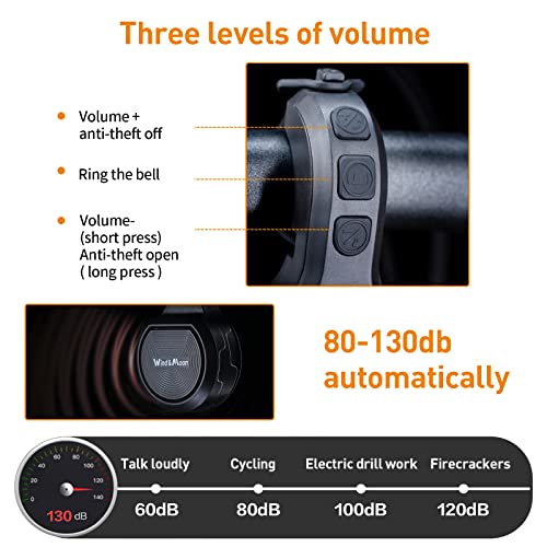 Adjustable 80-130DB Electric Bike Horn & Bell