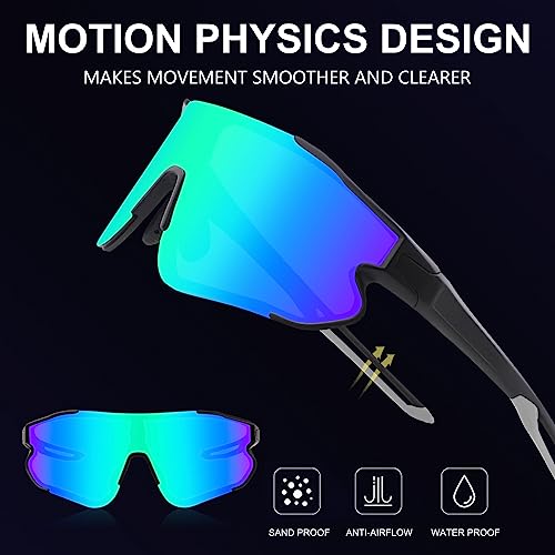 Sports Cycling Sunglasses with Interchangeable Lenses