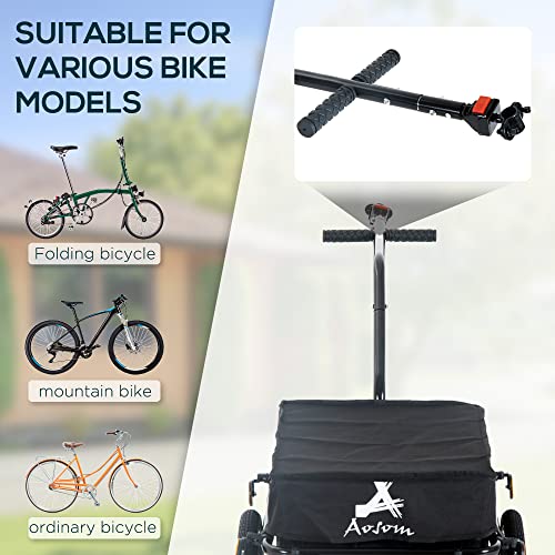 Aosom Bike Cargo Trailer with Waterproof Cover