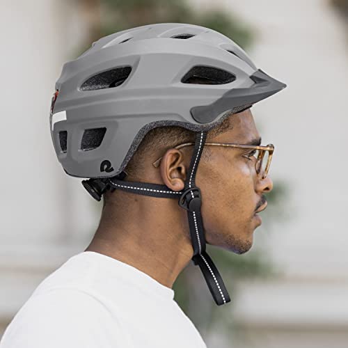LED Bike Helmet with Adjustable Dial & Visor - Adult Size