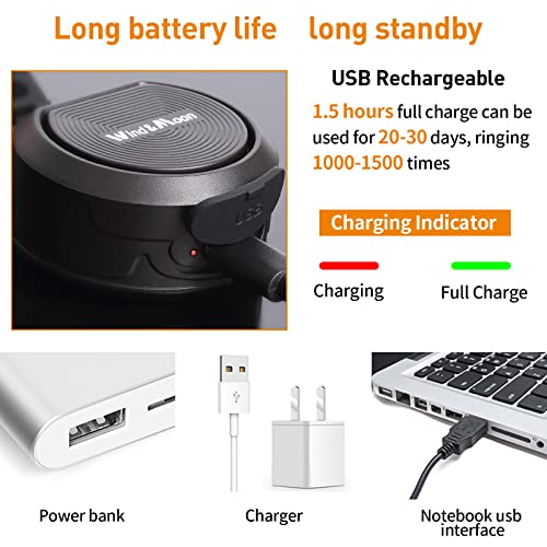 Adjustable 80-130DB Electric Bike Horn & Bell