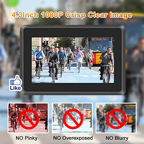 Bike Rear View Camera with Wide Angle Monitor