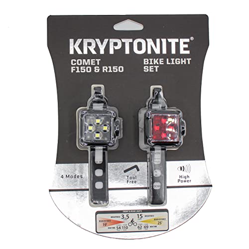Kryptonite LED Bike Light Set - Comet F150/R150