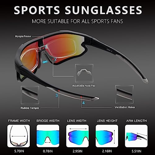 Sports Cycling Sunglasses with Interchangeable Lenses