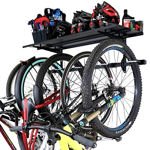 Adjustable 5-Bike Garage Wall Rack