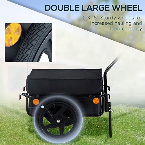 Aosom Bike Cargo Trailer with Waterproof Cover