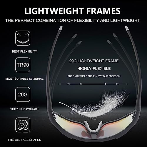Sports Cycling Sunglasses with Interchangeable Lenses