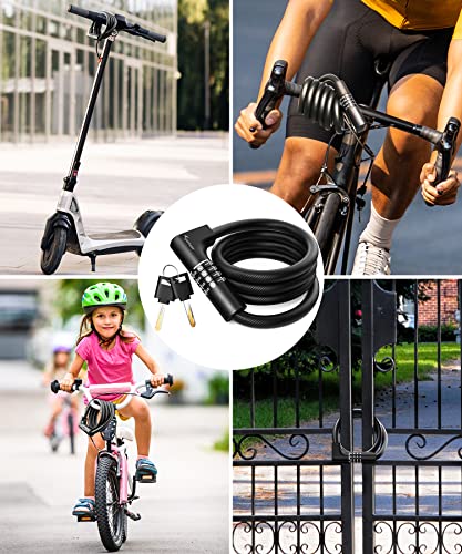 Sportneer Bike Cable Lock with Combo and Keys