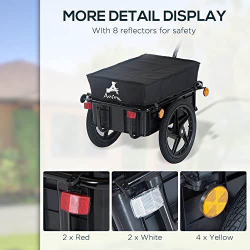 Aosom Bike Cargo Trailer with Waterproof Cover