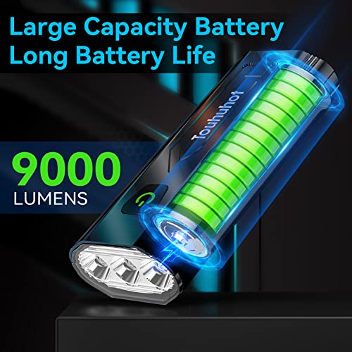 Super Bright USB Rechargeable Bike Lights - 9000Lumen