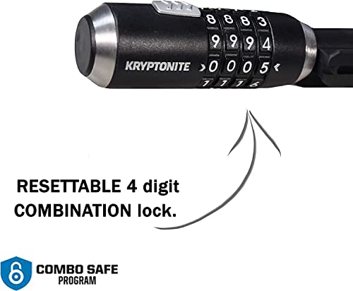 Kryptonite 1018 Bicycle Lock Combo Cable, Black
