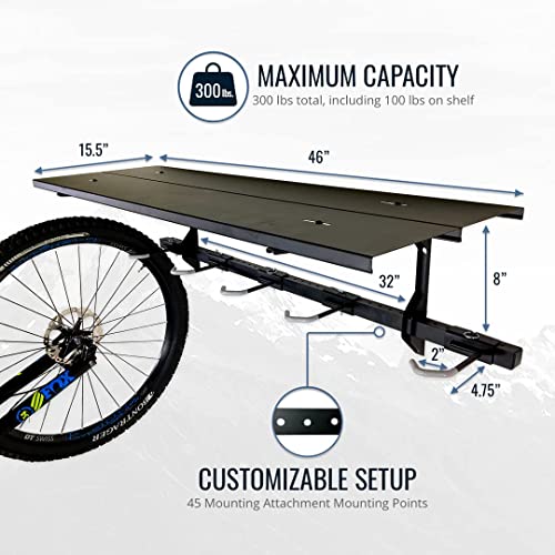 Adjustable 5-Bike Garage Wall Rack