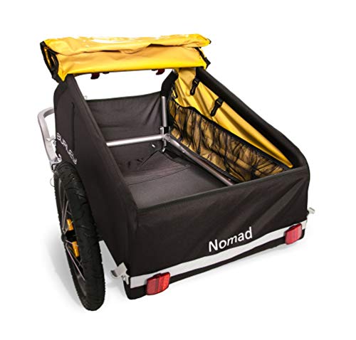 Aluminum Touring Bike Cargo Trailer, Yellow/Black