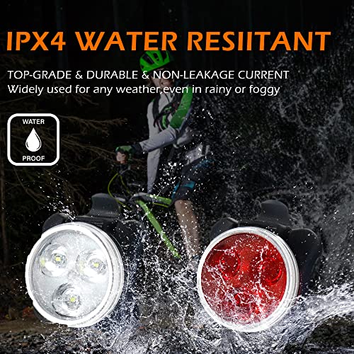 Rechargeable Bike Light Set with 4 Modes