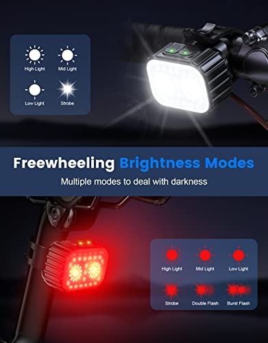 Ultra Bright Rechargeable Bike Light Set