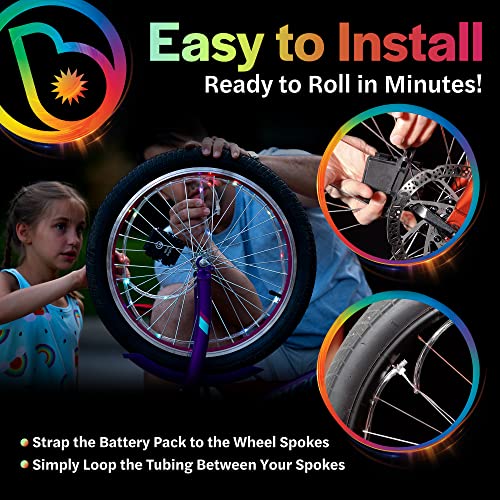 Pink WheelBrightz Bike Lights for Girls