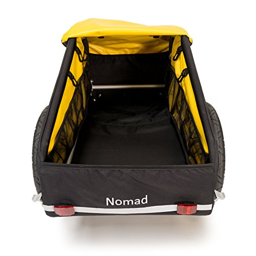 Aluminum Touring Bike Cargo Trailer, Yellow/Black