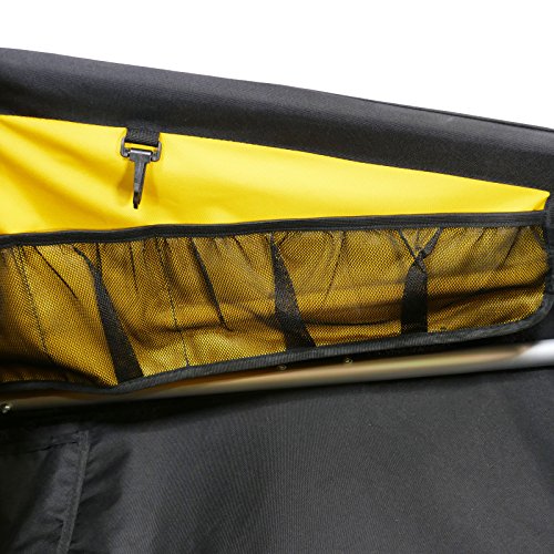 Aluminum Touring Bike Cargo Trailer, Yellow/Black