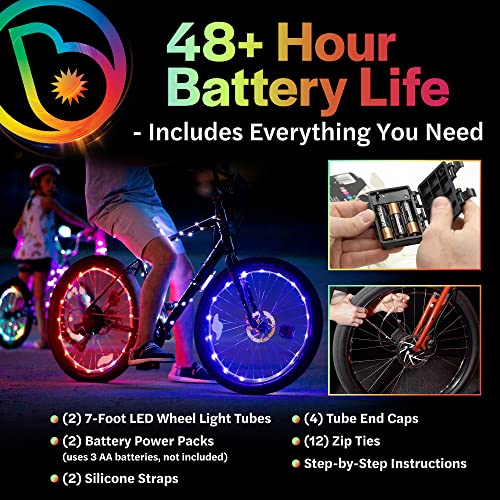 Pink WheelBrightz Bike Lights for Girls