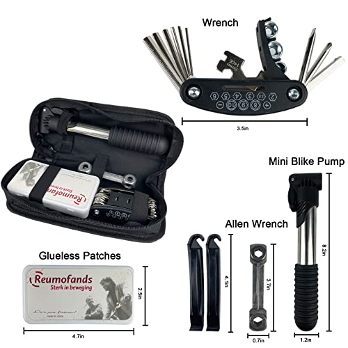 Cycling Tool Kit with Tire Pump & Chain Repair