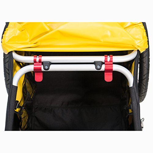 Aluminum Touring Bike Cargo Trailer, Yellow/Black
