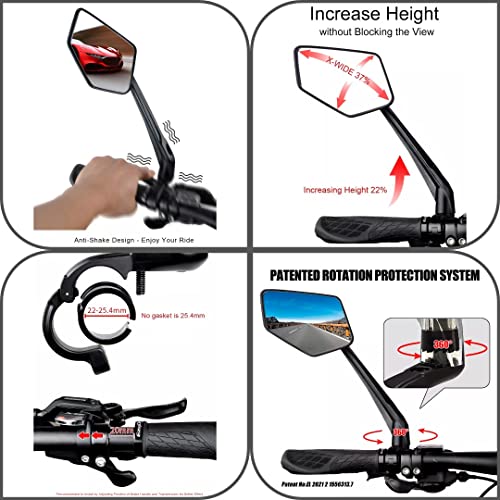 Adjustable Handlebar Bike Mirror Set - 2PCS