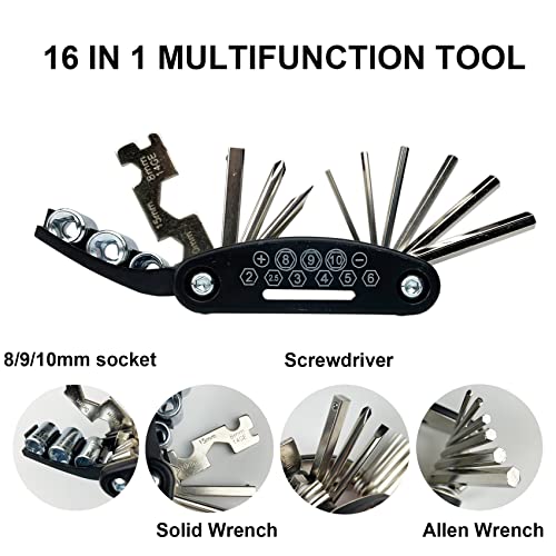 Cycling Tool Kit with Tire Pump & Chain Repair