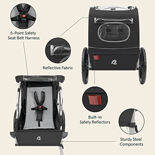 Foldable Kids Bike Trailer with Safety Features