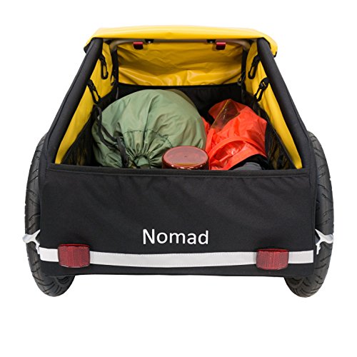 Aluminum Touring Bike Cargo Trailer, Yellow/Black