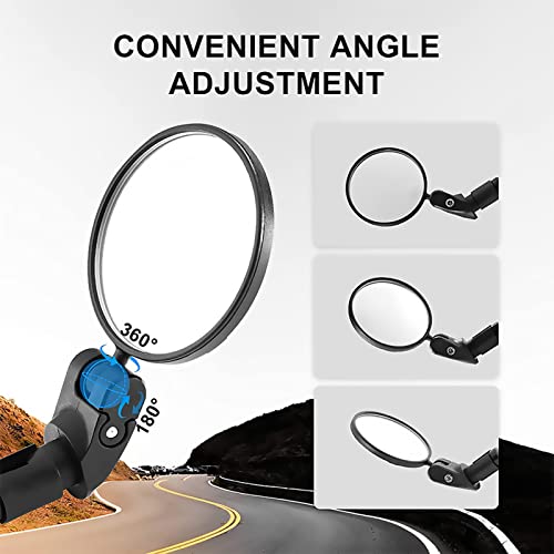 360˚ Rotatable Bike Handlebar Mirrors (2 pcs)