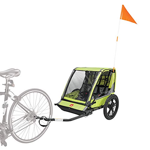 Hi-Viz 2-Child Bike Trailer, Green