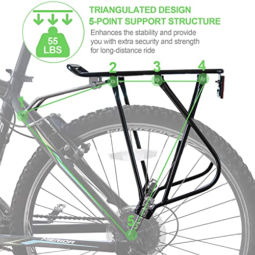Adjustable Bike Cargo Rack with Bungee Net